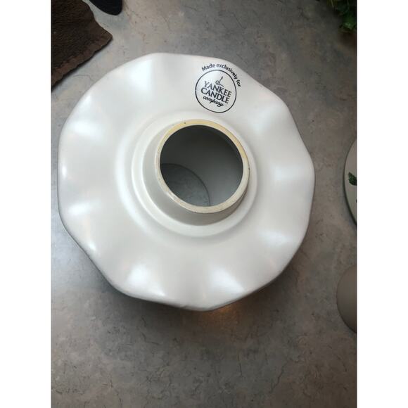 Yankee candle shade butterflies flowers hand-painted indented - Picture 6 of 8